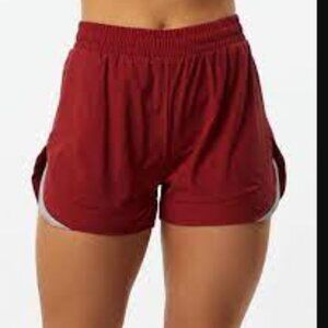 Red Alphalete Track Shorts